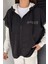 Kadın Kapüşonlu Taş Işlemeli Fermuarlı Garnili Sweatshirt P-00019083 1
