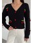 Kiraz Aksesuarlı Kadın Triko Hırka ( S,m,l Uyumludur) P-00018839 3