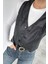 Kadın Ön Düğmeli Crop Top Suni Deri Yelek P-00019088 2