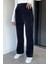 Kadın Bel Lastikli Yüksek Bel Yumoş Sakallı Triko Pantolon P-00018978 2