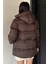 Kadın Kapüşonlu Iç Astarlı Şişme Mont P-00019025 4