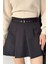 Kadın Kemer Aksesuarlı Fermuarlı Pileli Içi Şortlu Mini Etek P-00019082 3
