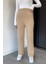 Kadın Bel Lastikli Yüksek Bel Yumoş Sakallı Triko Pantolon P-00018978 2