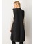 Kadın Peluş Kombinli Uzun Triko Yelek Siyah 20194 3