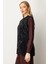 Kadın Yılan Desen Triko Yelek Siyah-Füme 20196 3