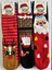 Yeni Yıl, Yılbaşı, Noel, Renkli Havlu Çoraplar, Geyikli, Noel Babalı, Desenli 3 Lü Paket (3 Adet) 1