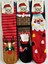 Yeni Yıl, Yılbaşı, Noel, Renkli Havlu Çoraplar, Geyikli, Noel Babalı, Desenli 3 Lü Paket (3 Adet) 3
