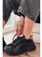 ZRİN-149 Siyah Platin Bağcıklı Fileli Günlük Premium Kadın Sneaker 4