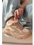 ZRİN-149 Nut Gold Bağcıklı Fileli Günlük Premium Kadın Sneaker 1
