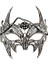 Siyah Lazer Kesim Kristal Taşlı Metal Lüks Maske 2