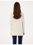 Kadın Ekru Comfort Fit Bisiklet Yaka Basic Kazak 50316393-VR019 5