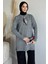 Bisiklet Yaka Fularlı Tesettür Triko Tunik P-00019203 1