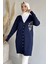 Ön Düğmeli V Yaka Nakışlı Tesettür Triko Hırka P-00019049 1