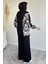 Dijital Baskılı Kapüşonlu Tunik Bel Lastikli Pantolon Tesettür Ikili Takım P-00019239 3