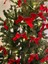 Kırmızı Kadife Fiyonk Kurdele, Noel Ağaç Süsü, Lüks, 3'lü Set 4