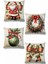Çift Taraflı Retro Noel Desenli 4'lü Süet Kırlent Kılıfı, Yılbaşı Süsü 1