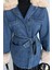 Tesettür Yaka Kol Kürk Detaylı Jean Kot Ceket P-00018980 4