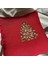 Yılbaşı Temalı Nakışlı Kırlent Kılıfı, Kırmızı, Sıcak ve Şık Dekorasyon Seçeneği 2