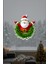 Ellerini Yeni Yıla Açmış Noel Baba Yılbaşı Süslemesi Cam Duvar Vitrin Stickerı Yılbaşı Süsü 43X50CM 5