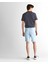 Erkek Mavi Slim Fit Şort 2