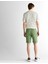 Erkek Yeşil Slim Fit Şort 2