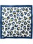 Lacivert Altın Leopar Desenli Bandana Fular 1