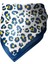 Lacivert Altın Leopar Desenli Bandana Fular 3