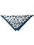 Lacivert Altın Leopar Desenli Bandana Fular 5