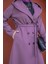 Note Astarlı Kapüşonlu Uzun Boy Kaban-Lila 4