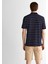 Erkek Lacivert Regular Fit Çizgili Polo 2