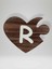 R Harfi (Sol Parça) – Ahşap Puzzle Kalp Harf Magnet – Buzdolabı Süsü – Ikili Uyumlu (KOD:1031) 1