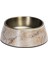 Drnds Beeztees Dbl Köpek Mama Su Kabı, Mat Altın Rengi Paslanmaz Çelik, Bej Mermer Görünümlü, 22CM, 700ML 1
