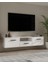1331DROPCT-128 Duvara Montaj Tv Sehpası BEYAZ-SİYAH 5