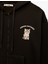 Kapüşonlu Fermuarlı Arkası Kedi Baskılı Kanguru Cepli Oversize Sweatshirt 3