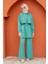 Mist Krep Tunik Pantolon Takım-Mint 1