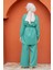 Mist Krep Tunik Pantolon Takım-Mint 3