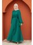 Narin Mat Şifon Tesettür Abiye-Zümrüt 1