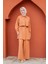 Mist Krep Tunik Pantolon Takım-Turuncu 1