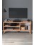 Tv Sehpası Kapaklı Tv Sehpası Raflı Tv Ünitesi Televizyon Sehpası 100 x 35 cm Malta Çam 3