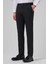 Erkek Siyah Yünlü Basic Düz Dynamic Fit Pantolon 3