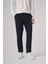 Erkek Lacivert Poliviskon Trend Ipli Jogger Slim Fit Spor Pantolon 2