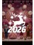 Geyikli 2026 Yılbaşı Vitrin Sticker - Mağaza Cam Süsleme Yılbaşı Dekoru 6