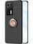 MYT09 Huawei P40 Kılıf Range Yüzüklü Silikon - Siyah-Gold 1