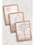 Soft Pastel Pembe Tonlarında Bohem Ahşap Çerçeveli Tablo - 3'lü Tablo Set Duvar Tablosu - Üçlü Tablo 2
