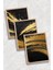 Siyah & Gold Modern Soyut Ahşap Çerçeveli Tablo - 3'lü Tablo Seti - Duvar Tablosu - Üçlü Tablo 2