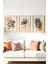 Bohem Minimalist Ahşap Çerçeveli Tablo - 3'lü Tablo Seti - Duvar Tablosu - Üçlü Tablo 1