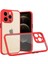 MYT09 iPhone 13 Pro Kılıf Miami Şeffaf Silikon - Kırmızı 1