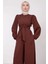 Geniş Kuşak Dolamalı Tesettür Tulum- Acı Kahve 2