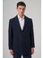 Erkek Lacivert Düz Sivri Yaka Dynamic Fit Kaban 2