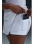 Victory Dri Fit Flouncy Tennis Skirt Kadın Volanlı Iç Cepli Taytlı Tenis Şort Etek Beyaz 5
